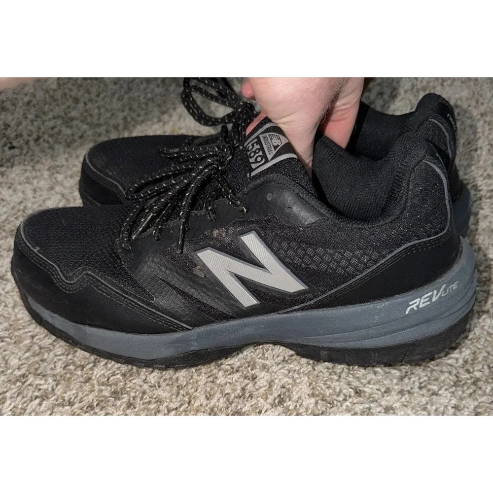 New Balance 589 Composite Toe Work Shoes Mens 10 D Black Slip Resistant NICE